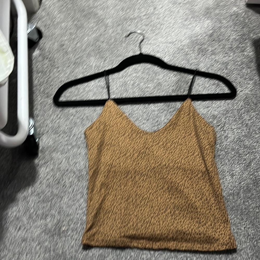 Cheetah print cropped tank